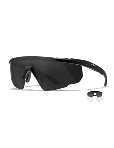 Wiley X SABER Advanced Grey/Clear/Rust Black Frame Protective Glasses